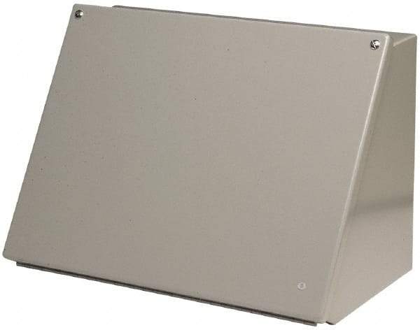 Cooper B-Line - Steel Standard Enclosure Hinge Sloped Cover - NEMA 12, 13, 16" Wide x 12" High x 9-5/32" Deep, Dirt-tight & Dust-tight - Industrial Tool & Supply
