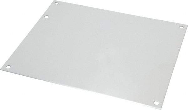 Cooper B-Line - 6-7/8" OAW x 8-7/8" OAH Powder Coat Finish Electrical Enclosure Nonperforated Panel - 10" x 8" Box, 14 Gauge Steel, Use with 1084-12CHC/1084-12CHCS/1084-12CHQRC/1084-12CHSC/1084-12LC/1084-12SC/1084-FTC/1086-12CHC/1086-12CHSC/1086-12SC - Industrial Tool & Supply