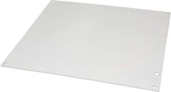 Cooper B-Line - 10-7/8" OAW x 10-7/8" OAH Powder Coat Finish Electrical Enclosure Nonperforated Panel - 12" x 12" Box, 14 Gauge Steel, Use with 12126-12CHC/12126-12CHSC/12126-12SC - Industrial Tool & Supply