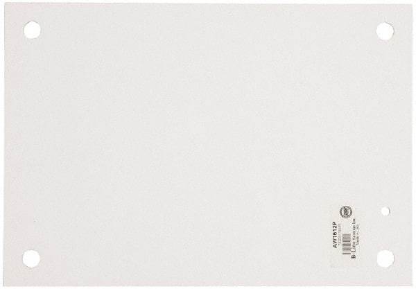 Cooper B-Line - 13" OAW x 17" OAH Powder Coat Finish Electrical Enclosure Nonperforated Panel - 20" x 16" Box, 12 Gauge Steel, Use with 16206-12/16208-12/201610-12/201612-12/20168-12 - Industrial Tool & Supply