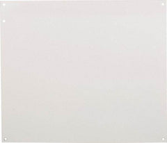 Cooper B-Line - 12-7/8" OAW x 14-7/8" OAH Powder Coat Finish Electrical Enclosure Nonperforated Panel - 16" x 14" Box, 14 Gauge Steel, Use with 161410-12CHC/16146-12CHC/16146-12CHCS/16146-12CHQRC/16146-12LC/16146-12SC/16146-FTC/16148-12CHC - Industrial Tool & Supply