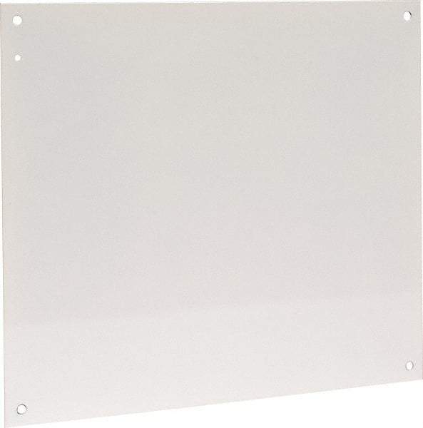 Cooper B-Line - 18-1/2" OAW x 21" OAH Powder Coat Finish Electrical Enclosure Nonperforated Panel - 24" x 20" Box, 14 Gauge Steel, Use with 24206-1/24208-1 - Industrial Tool & Supply