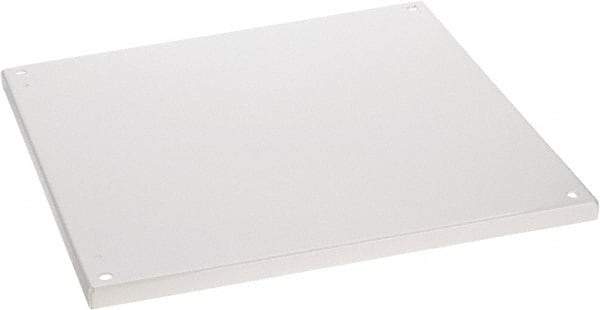 Cooper B-Line - 20-7/8" OAW x 20-7/8" OAH Powder Coat Finish Electrical Enclosure Flanged Panel - 24" x 24" Box, 12 Gauge Steel, Use with 242410-12/242412-12/242416-12/24246-12/24248-12 - Industrial Tool & Supply