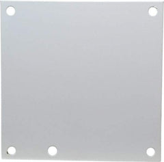 Cooper B-Line - 4-7/8" OAW x 4-7/8" OAH Powder Coat Finish Electrical Enclosure Nonperforated Panel - 6" x 6" Box, 14 Gauge Steel, Use with 664-12CHC/664-12CHQRC/664-12CHSC/664-12LC/664-12SC/664-FTC - Industrial Tool & Supply