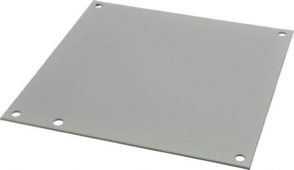 Cooper B-Line - 6-7/8" OAW x 6-7/8" OAH Powder Coat Finish Electrical Enclosure Nonperforated Panel - 8" x 8" Box, 14 Gauge Steel, Use with 884-12CHC/884-12CHSC/884-12LC/884-12SC/886-12CHC/886-12CHSC - Industrial Tool & Supply