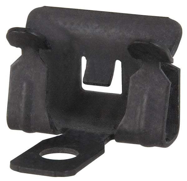 Cooper B-Line - 1/4" Max Flange Thickness, Side Mount Flange Clamp - 200 Lb Capacity, Spring Steel - Industrial Tool & Supply