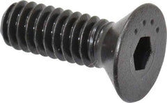 Made in USA - 1/4-20 UNC Hex Socket Drive, 82° Flat Screw - Alloy Steel, Black Oxide Finish, Fully Threaded, 3/4" OAL - Industrial Tool & Supply