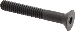 Made in USA - 1/4-20 UNC Hex Socket Drive, 82° Flat Screw - Alloy Steel, Black Oxide Finish, Fully Threaded, 1-3/4" OAL - Industrial Tool & Supply
