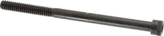 Made in USA - 1/4-20 UNC Hex Socket Drive, Socket Cap Screw - Grade 4037 Alloy Steel, Black Oxide Finish, Partially Threaded, 3-3/4" Length Under Head - Industrial Tool & Supply