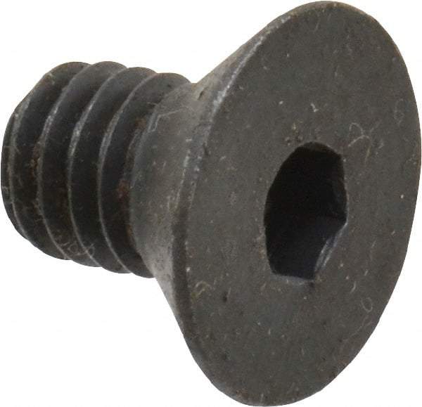 Made in USA - 5/16-18 UNC Hex Socket Drive, 82° Flat Screw - Alloy Steel, Black Oxide Finish, Fully Threaded, 1/2" OAL - Industrial Tool & Supply