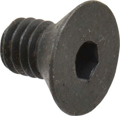 Made in USA - 5/16-18 UNC Hex Socket Drive, 82° Flat Screw - Alloy Steel, Black Oxide Finish, Fully Threaded, 1/2" OAL - Industrial Tool & Supply