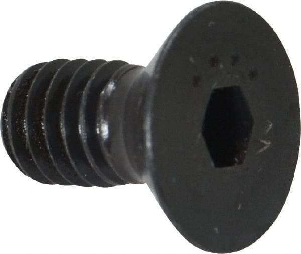 Made in USA - 5/16-18 UNC Hex Socket Drive, 82° Flat Screw - Alloy Steel, Black Oxide Finish, Fully Threaded, 5/8" OAL - Industrial Tool & Supply