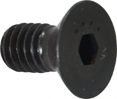 Made in USA - 5/16-18 UNC Hex Socket Drive, 82° Flat Screw - Alloy Steel, Black Oxide Finish, Fully Threaded, 5/8" OAL - Industrial Tool & Supply