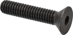 Made in USA - 5/16-18 UNC Hex Socket Drive, 82° Flat Screw - Alloy Steel, Black Oxide Finish, Fully Threaded, 1-1/2" OAL - Industrial Tool & Supply