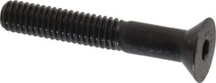Made in USA - 5/16-18 UNC Hex Socket Drive, 82° Flat Screw - Alloy Steel, Black Oxide Finish, Fully Threaded, 2" OAL - Industrial Tool & Supply