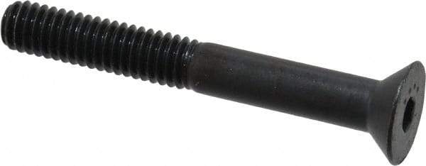 Made in USA - 5/16-18 UNC Hex Socket Drive, 82° Flat Screw - Alloy Steel, Black Oxide Finish, Fully Threaded, 2-1/2" OAL - Industrial Tool & Supply