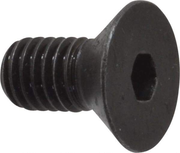 Made in USA - 3/8-16 UNC Hex Socket Drive, 82° Flat Screw - Alloy Steel, Black Oxide Finish, Fully Threaded, 3/4" OAL - Industrial Tool & Supply