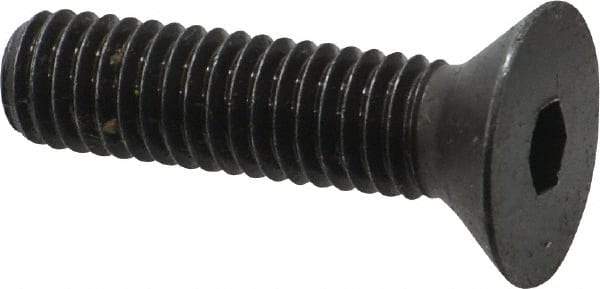 Made in USA - 3/8-16 UNC Hex Socket Drive, 82° Flat Screw - Alloy Steel, Black Oxide Finish, Fully Threaded, 1-1/2" OAL - Industrial Tool & Supply