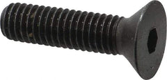 Made in USA - 3/8-16 UNC Hex Socket Drive, 82° Flat Screw - Alloy Steel, Black Oxide Finish, Fully Threaded, 1-1/2" OAL - Industrial Tool & Supply