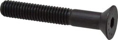 Made in USA - 3/8-16 UNC Hex Socket Drive, 82° Flat Screw - Alloy Steel, Black Oxide Finish, Partially Threaded, 2-1/2" OAL - Industrial Tool & Supply