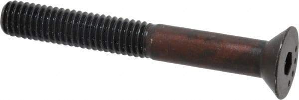 Made in USA - 3/8-16 UNC Hex Socket Drive, 82° Flat Screw - Alloy Steel, Black Oxide Finish, Partially Threaded, 3" OAL - Industrial Tool & Supply