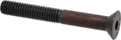 Made in USA - 3/8-16 UNC Hex Socket Drive, 82° Flat Screw - Alloy Steel, Black Oxide Finish, Partially Threaded, 3" OAL - Industrial Tool & Supply
