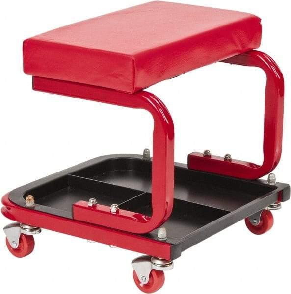 Value Collection - 260 Lb Capacity, 4 Wheel Creeper Seat with Tray - Steel, 14" High x 14 Wide - Industrial Tool & Supply