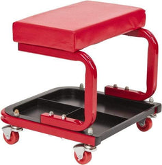 Value Collection - 260 Lb Capacity, 4 Wheel Creeper Seat with Tray - Steel, 14" High x 14 Wide - Industrial Tool & Supply