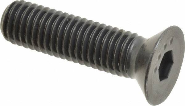 Made in USA - 1/2-13 UNC Hex Socket Drive, 82° Flat Screw - Alloy Steel, Black Oxide Finish, Fully Threaded, 2" OAL - Industrial Tool & Supply