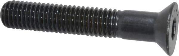 Made in USA - 1/2-13 UNC Hex Socket Drive, 82° Flat Screw - Alloy Steel, Black Oxide Finish, Partially Threaded, 3" OAL - Industrial Tool & Supply