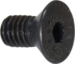 Made in USA - #10-32 UNF Hex Socket Drive, 82° Flat Screw - Alloy Steel, Black Oxide Finish, Fully Threaded, 3/8" OAL - Industrial Tool & Supply