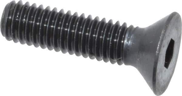 Made in USA - #10-32 UNF Hex Socket Drive, 82° Flat Screw - Alloy Steel, Black Oxide Finish, Fully Threaded, 3/4" OAL - Industrial Tool & Supply