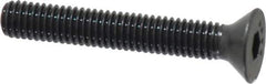 Made in USA - #10-32 UNF Hex Socket Drive, 82° Flat Screw - Alloy Steel, Black Oxide Finish, Fully Threaded, 1-1/4" OAL - Industrial Tool & Supply