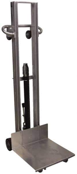 Vestil - 175 Lb Capacity Manual Cable Winch Lift Table - 1/4" to 58" Lift Height, 20" Platform Length x 20" Platform Width - Industrial Tool & Supply