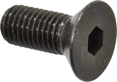 Made in USA - 1/4-28 UNF Hex Socket Drive, 82° Flat Screw - Alloy Steel, Black Oxide Finish, Fully Threaded, 5/8" OAL - Industrial Tool & Supply