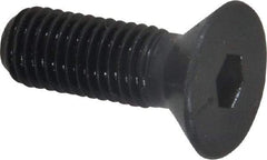 Made in USA - 1/4-28 UNF Hex Socket Drive, 82° Flat Screw - Alloy Steel, Black Oxide Finish, Fully Threaded, 3/4" OAL - Industrial Tool & Supply