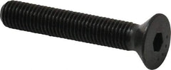 Made in USA - 1/4-28 UNF Hex Socket Drive, 82° Flat Screw - Alloy Steel, Black Oxide Finish, Fully Threaded, 1-1/2" OAL - Industrial Tool & Supply