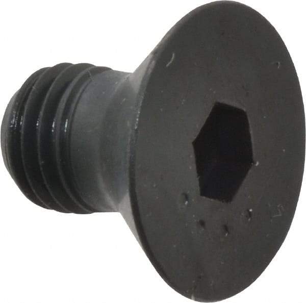 Made in USA - 5/16-24 UNF Hex Socket Drive, 82° Flat Screw - Alloy Steel, Black Oxide Finish, Fully Threaded, 1/2" OAL - Industrial Tool & Supply