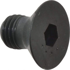 Made in USA - 5/16-24 UNF Hex Socket Drive, 82° Flat Screw - Alloy Steel, Black Oxide Finish, Fully Threaded, 1/2" OAL - Industrial Tool & Supply