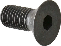 Made in USA - 5/16-24 UNF Hex Socket Drive, 82° Flat Screw - Alloy Steel, Black Oxide Finish, Fully Threaded, 3/4" OAL - Industrial Tool & Supply
