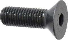 Made in USA - 5/16-24 UNF Hex Socket Drive, 82° Flat Screw - Alloy Steel, Black Oxide Finish, Fully Threaded, 1" OAL - Industrial Tool & Supply