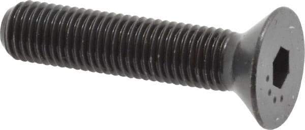 Made in USA - 5/16-24 UNF Hex Socket Drive, 82° Flat Screw - Alloy Steel, Black Oxide Finish, Fully Threaded, 1-1/2" OAL - Industrial Tool & Supply