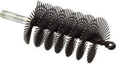 Schaefer Brush - 4-1/2" Scraper Length, 2-3/4" Diam, Flat Wire Single Spiral Flue Scraper - 7-3/4" Long, Tempered Steel Wire, 1/4" NPSM Male Connection - Industrial Tool & Supply