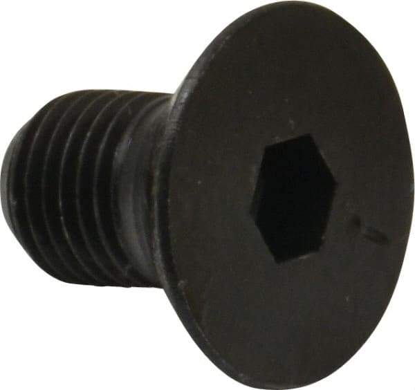 Made in USA - 3/8-24 UNF Hex Socket Drive, 82° Flat Screw - Alloy Steel, Black Oxide Finish, Fully Threaded, 5/8" OAL - Industrial Tool & Supply