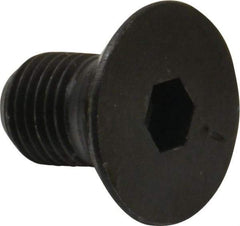 Made in USA - 3/8-24 UNF Hex Socket Drive, 82° Flat Screw - Alloy Steel, Black Oxide Finish, Fully Threaded, 5/8" OAL - Industrial Tool & Supply