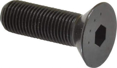 Made in USA - 3/8-24 UNF Hex Socket Drive, 82° Flat Screw - Alloy Steel, Black Oxide Finish, Fully Threaded, 1-1/4" OAL - Industrial Tool & Supply