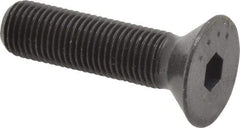 Made in USA - 3/8-24 UNF Hex Socket Drive, 82° Flat Screw - Alloy Steel, Black Oxide Finish, Fully Threaded, 1-1/2" OAL - Industrial Tool & Supply