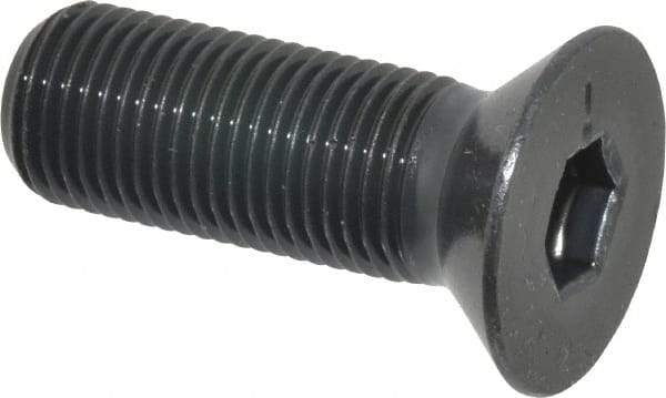 Made in USA - 1/2-20 UNF Hex Socket Drive, 82° Flat Screw - Alloy Steel, Black Oxide Finish, Fully Threaded, 1-1/2" OAL - Industrial Tool & Supply