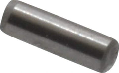 Made in USA - 1/16" Diam x 3/16" Pin Length Grade 8 Alloy Steel Standard Dowel Pin - Bright Finish, 1 Beveled & 1 Rounded End - Industrial Tool & Supply