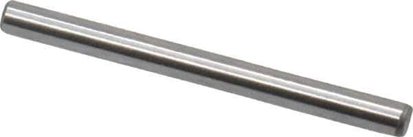Made in USA - 1/16" Diam x 3/4" Pin Length Grade 8 Alloy Steel Standard Dowel Pin - Bright Finish, 1 Beveled & 1 Rounded End - Industrial Tool & Supply